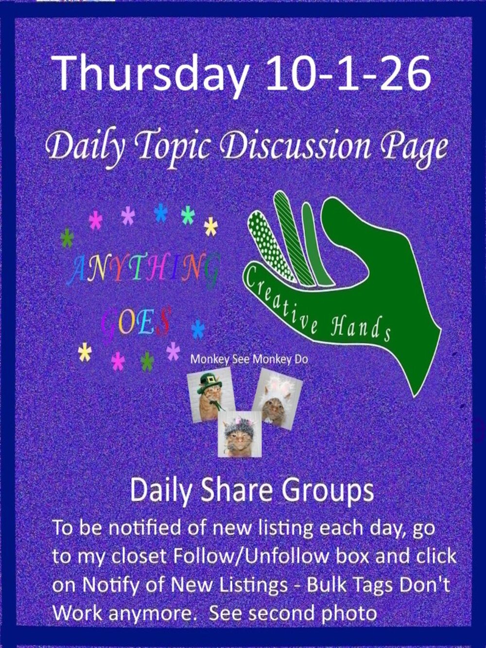 Thursday 10-1-26 Share Groups - Part Two - Daily Topic Discussion